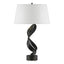 Hubbardton Forge 2014 Black Natural Anna Shade (SF) Folio Table Lamp