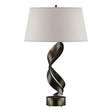 Hubbardton Forge 2014 Oil Rubbed Bronze Flax Shade (SE) Folio Table Lamp