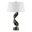 Hubbardton Forge 2014 Oil Rubbed Bronze Natural Anna Shade (SF) Folio Table Lamp