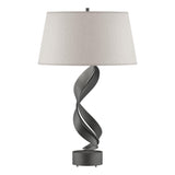 Hubbardton Forge 2014 Natural Iron Flax Shade (SE) Folio Table Lamp