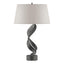 Hubbardton Forge 2014 Natural Iron Flax Shade (SE) Folio Table Lamp