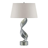 Hubbardton Forge 2014 Vintage Platinum Flax Shade (SE) Folio Table Lamp