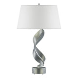 Hubbardton Forge 2014 Vintage Platinum Natural Anna Shade (SF) Folio Table Lamp