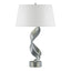 Hubbardton Forge 2014 Vintage Platinum Natural Anna Shade (SF) Folio Table Lamp