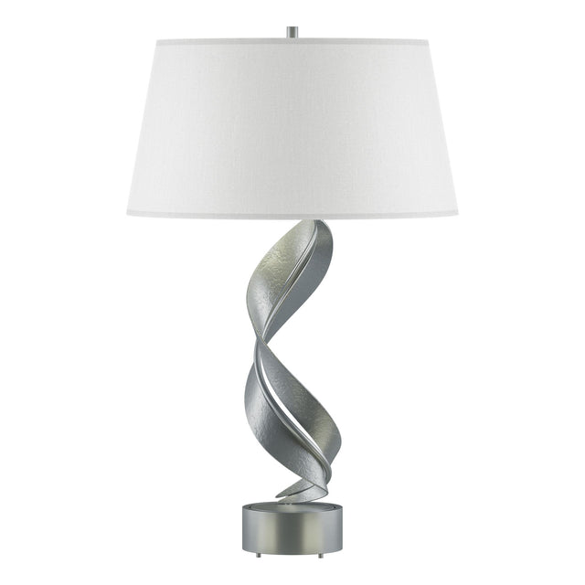 Hubbardton Forge 2014 Vintage Platinum Natural Anna Shade (SF) Folio Table Lamp