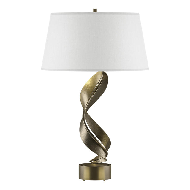 Hubbardton Forge 2014 Soft Gold Natural Anna Shade (SF) Folio Table Lamp
