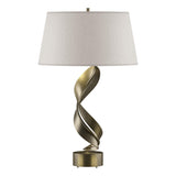 Hubbardton Forge 2014 Soft Gold Flax Shade (SE) Folio Table Lamp