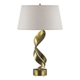 Hubbardton Forge 2014 Modern Brass Flax Shade (SE) Folio Table Lamp