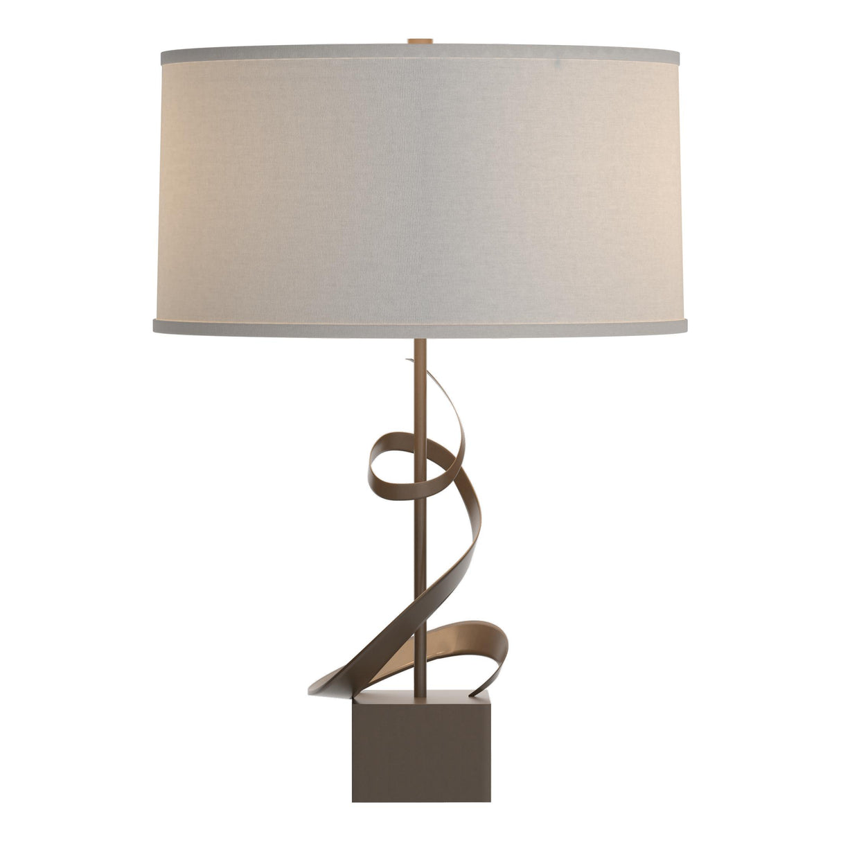 Hubbardton Forge 2011 Bronze Flax Shade (SE) Gallery Spiral Table Lamp