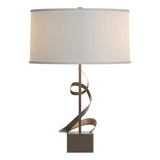Hubbardton Forge 2011 Bronze Natural Anna Shade (SF) Gallery Spiral Table Lamp