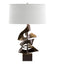 Hubbardton Forge 2011 Bronze Natural Anna Shade (SF) Gallery Twofold Table Lamp