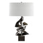 Hubbardton Forge 2011 Oil Rubbed Bronze Natural Anna Shade (SF) Gallery Twofold Table Lamp