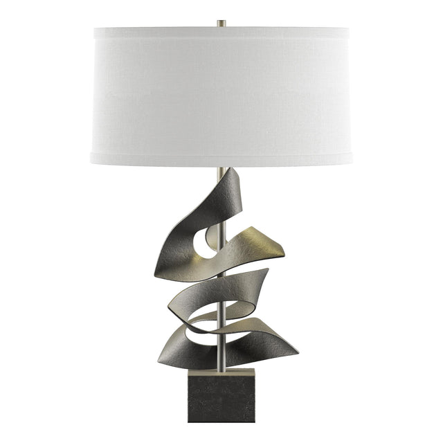 Hubbardton Forge 2011 Natural Iron Natural Anna Shade (SF) Gallery Twofold Table Lamp