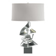 Hubbardton Forge 2011 Vintage Platinum Flax Shade (SE) Gallery Twofold Table Lamp