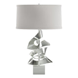 Hubbardton Forge 2011 Sterling Flax Shade (SE) Gallery Twofold Table Lamp