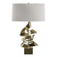 Hubbardton Forge 2011 Modern Brass Flax Shade (SE) Gallery Twofold Table Lamp