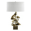 Hubbardton Forge 2011 Modern Brass Natural Anna Shade (SF) Gallery Twofold Table Lamp