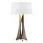 Hubbardton Forge 2013 Bronze Natural Anna Shade (SF) Moreau Tall Table Lamp