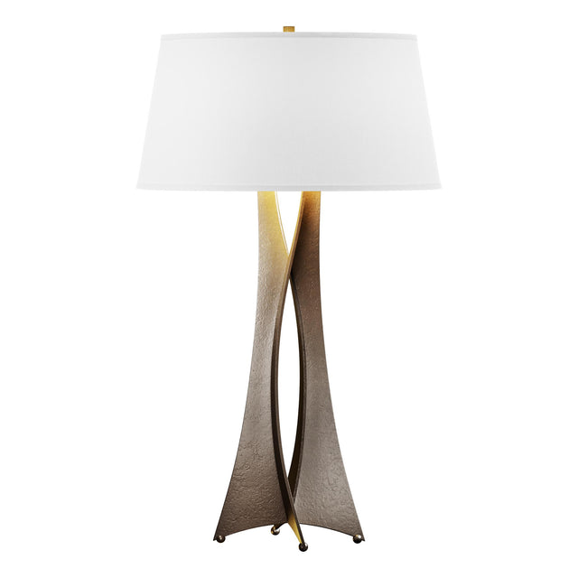 Hubbardton Forge 2013 Bronze Natural Anna Shade (SF) Moreau Tall Table Lamp