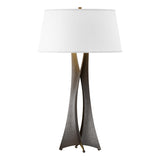Hubbardton Forge 2013 Oil Rubbed Bronze Flax Shade (SE) Moreau Tall Table Lamp