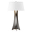 Hubbardton Forge 2013 Oil Rubbed Bronze Flax Shade (SE) Moreau Tall Table Lamp