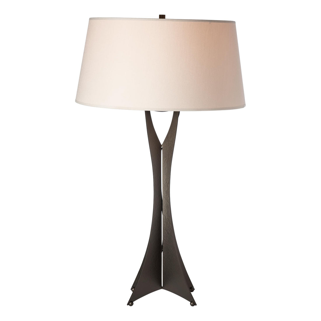 Hubbardton Forge 2013 Oil Rubbed Bronze Flax Shade (SE) Moreau Tall Table Lamp
