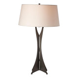 Hubbardton Forge 2013 Oil Rubbed Bronze Flax Shade (SE) Moreau Tall Table Lamp