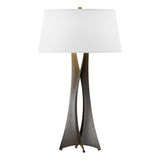 Hubbardton Forge 2013 Oil Rubbed Bronze Natural Anna Shade (SF) Moreau Tall Table Lamp