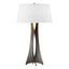 Hubbardton Forge 2013 Oil Rubbed Bronze Natural Anna Shade (SF) Moreau Tall Table Lamp