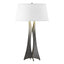 Hubbardton Forge 2013 Natural Iron Flax Shade (SE) Moreau Tall Table Lamp