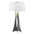 Hubbardton Forge 2013 Natural Iron Natural Anna Shade (SF) Moreau Tall Table Lamp