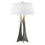Hubbardton Forge 2013 Natural Iron Natural Anna Shade (SF) Moreau Tall Table Lamp