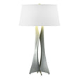 Hubbardton Forge 2013 Vintage Platinum Natural Anna Shade (SF) Moreau Tall Table Lamp