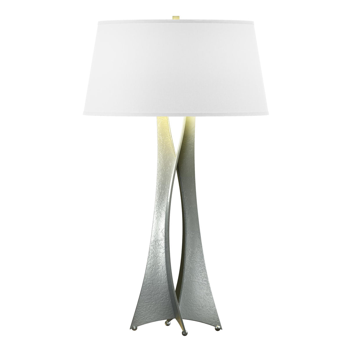 Hubbardton Forge 2013 Vintage Platinum Natural Anna Shade (SF) Moreau Tall Table Lamp