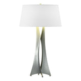 Hubbardton Forge 2013 Vintage Platinum Natural Anna Shade (SF) Moreau Tall Table Lamp