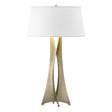 Hubbardton Forge 2013 Soft Gold Flax Shade (SE) Moreau Tall Table Lamp