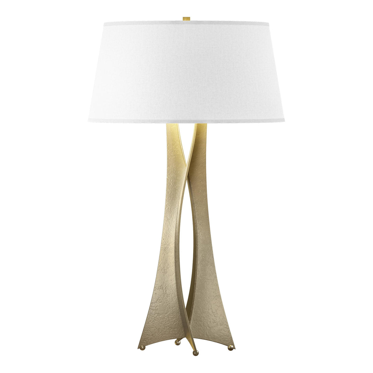 Hubbardton Forge 2013 Soft Gold Flax Shade (SE) Moreau Tall Table Lamp