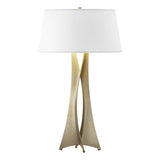 Hubbardton Forge 2013 Soft Gold Flax Shade (SE) Moreau Tall Table Lamp