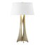 Hubbardton Forge 2013 Soft Gold Flax Shade (SE) Moreau Tall Table Lamp