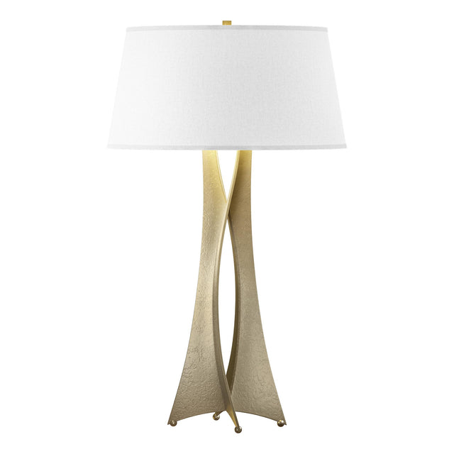 Hubbardton Forge 2013 Soft Gold Flax Shade (SE) Moreau Tall Table Lamp