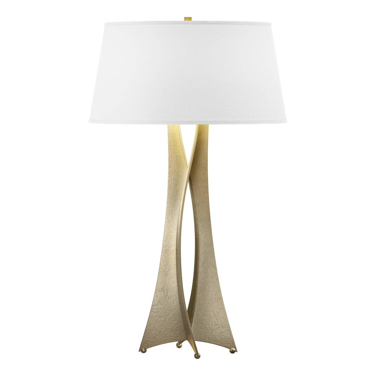 Hubbardton Forge 2013 Soft Gold Natural Anna Shade (SF) Moreau Tall Table Lamp