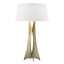 Hubbardton Forge 2013 Soft Gold Natural Anna Shade (SF) Moreau Tall Table Lamp