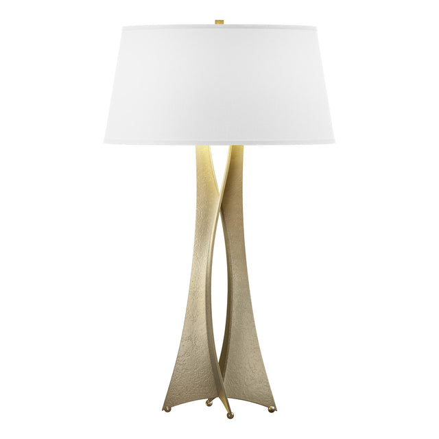 Hubbardton Forge 2013 Soft Gold Natural Anna Shade (SF) Moreau Tall Table Lamp
