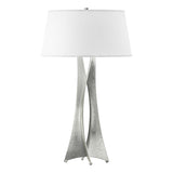 Hubbardton Forge 2013 Sterling Flax Shade (SE) Moreau Tall Table Lamp