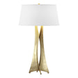 Hubbardton Forge 2013 Modern Brass Natural Anna Shade (SF) Moreau Tall Table Lamp