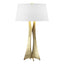 Hubbardton Forge 2013 Modern Brass Natural Anna Shade (SF) Moreau Tall Table Lamp