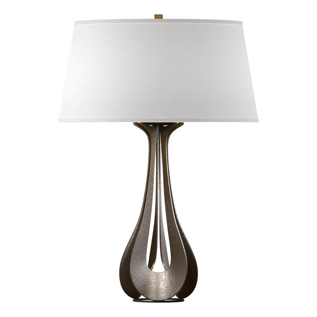 Hubbardton Forge 2013 Bronze Flax Shade (SE) Lino Table Lamp
