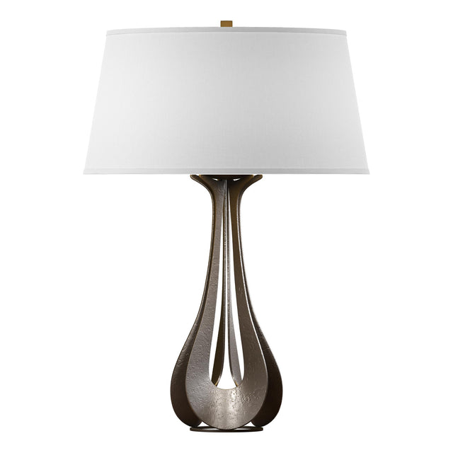 Hubbardton Forge 2013 Bronze Natural Anna Shade (SF) Lino Table Lamp