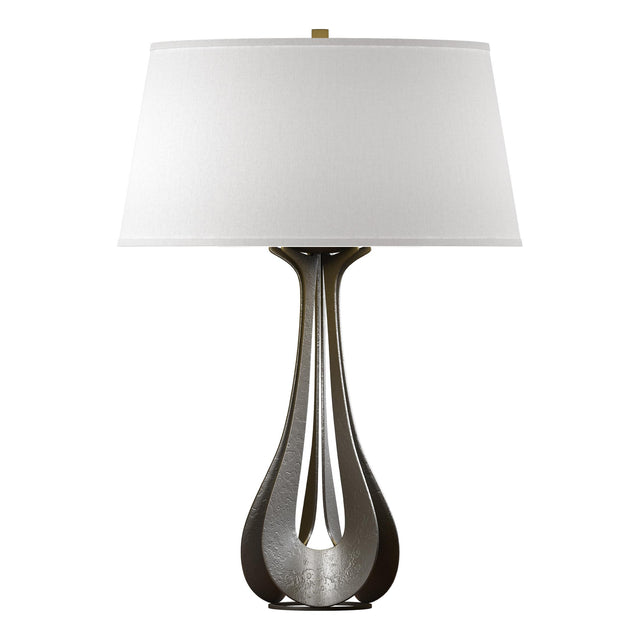 Hubbardton Forge 2013 Dark Smoke Flax Shade (SE) Lino Table Lamp