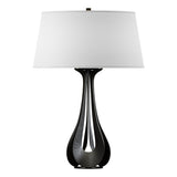 Hubbardton Forge 2013 Black Natural Anna Shade (SF) Lino Table Lamp